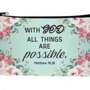 Christian Makeup Bag Bible Pencil Pouch Cover Floral Cosmetic Bags