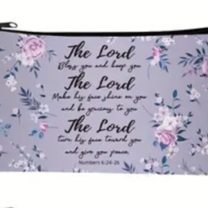 Christian Makeup Bag Bible Pencil Pouch Cover Floral Cosmetic Bags