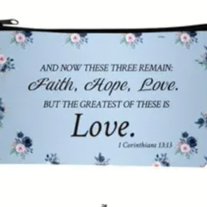 Christian Makeup Bag Bible Pencil Pouch Cover Floral Cosmetic Bags