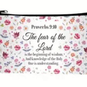 Christian Makeup Bag Bible Pencil Pouch Cover Floral Cosmetic Bags