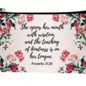 Christian Makeup Bag Bible Pencil Pouch Cover Floral Cosmetic Bags