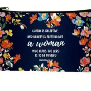 Christian Makeup Bag Bible Pencil Pouch Cover Floral Cosmetic Bags