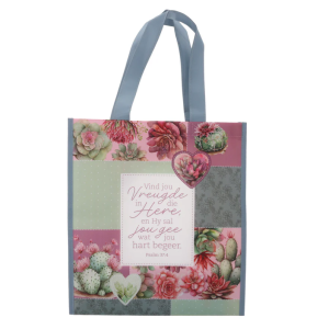 Vind Vreugde in die Here en Hy Sal Jou Gee Wat Jou Hart Begeer Afrikaans Non-Woven Tote Bag