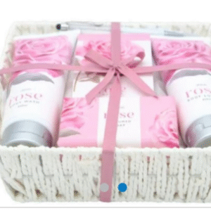 Rose Indulgence Gift Set - Women's Gift Basket - Bath and Body (with Notepad)