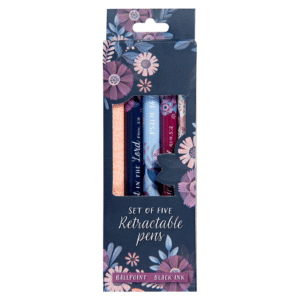 Hope In The Lord Five Piece Retractable Pen Set - Proverbs 3:5