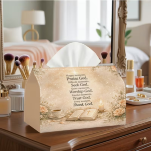 Tissue Box Suitable for Home, Church, Prayer Room - Floral Prayer Tissues Holder