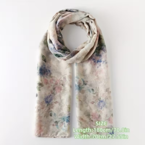 Mountain And Water Floral Scarf