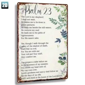 Psalm 23 Iron Wall Art