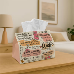 Tissue Box - Bible Verse Faith Quote