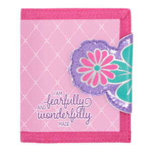 I Am Fearfully and Wonderfully Made kids polyester wallet with Psalm 139:14